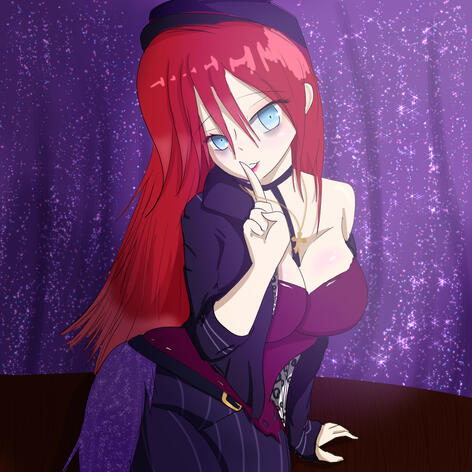 Yuri wearing the DEADMANZ outfit